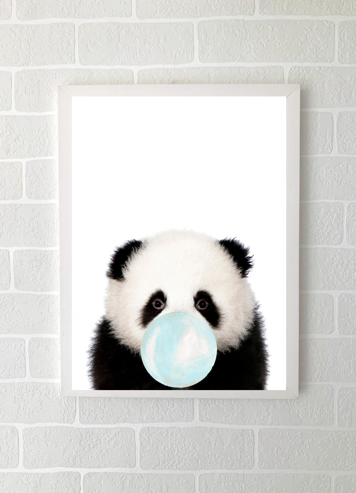 Quadros - Coleção Safari Chiclete Azul - Panda