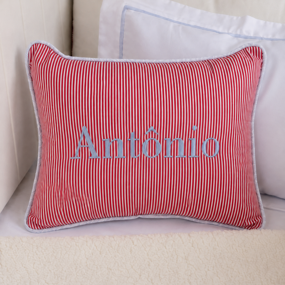 Almofada Decorariva Listras - Coleção Fiore Rosso Blue - 79083263017268 - Imagem 1