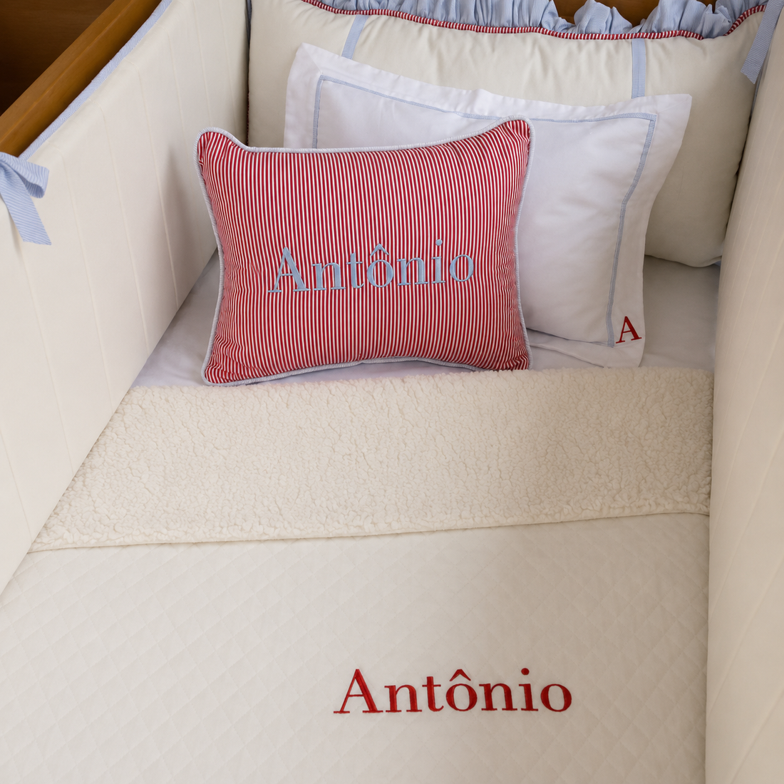 Almofada Decorariva Listras - Coleção Fiore Rosso Blue - 79083263017268 - Imagem 1