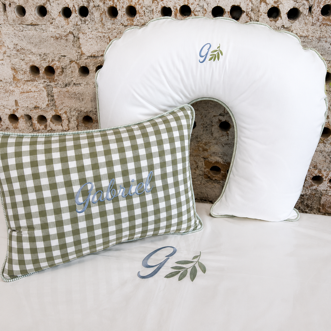 Trocador Reto em Sarja Off White - Coleção Fiore Olivo - 79083263017350 - Imagem 1