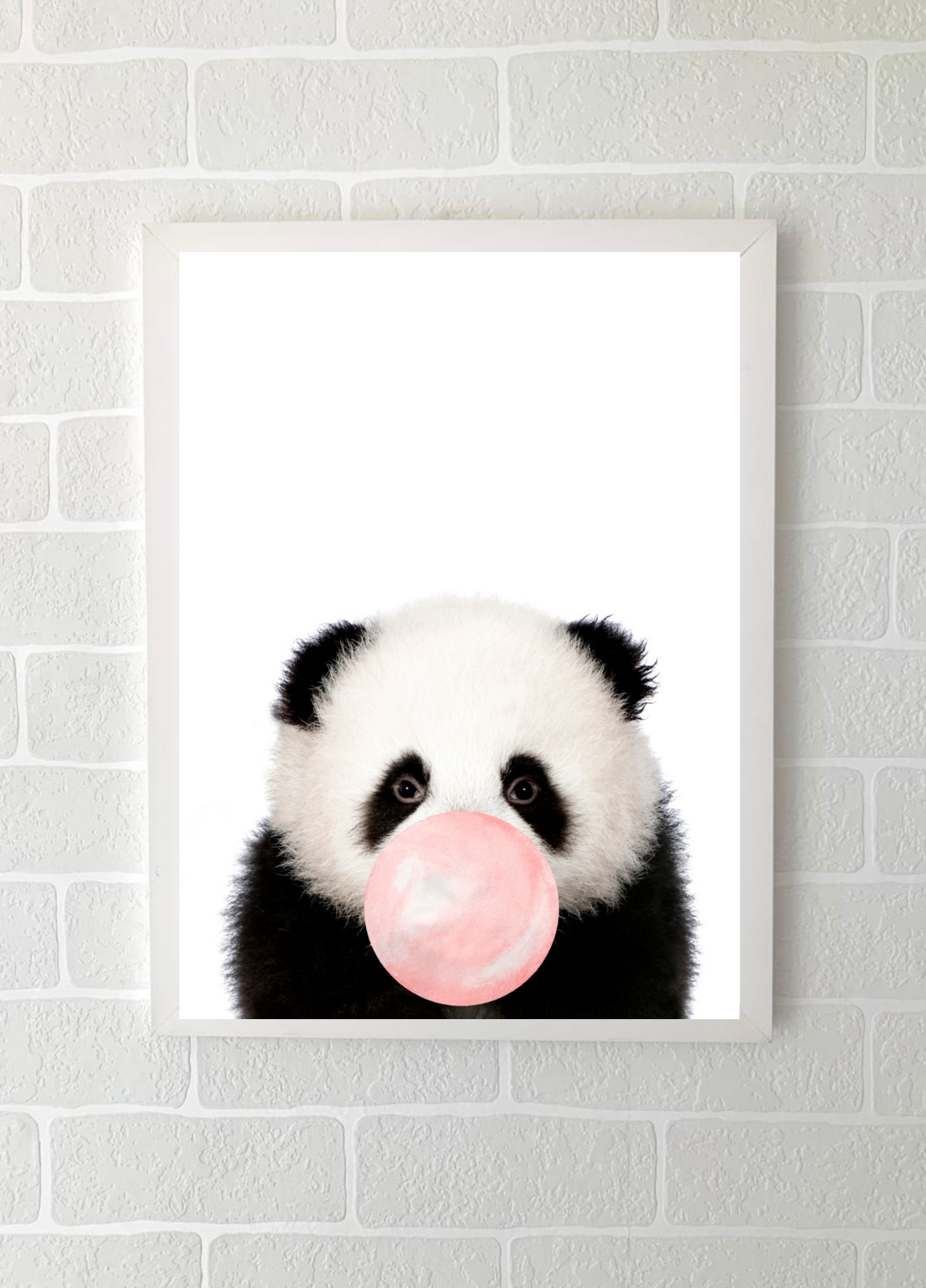 Quadros - Coleção Safari Chiclete Rosa - Panda