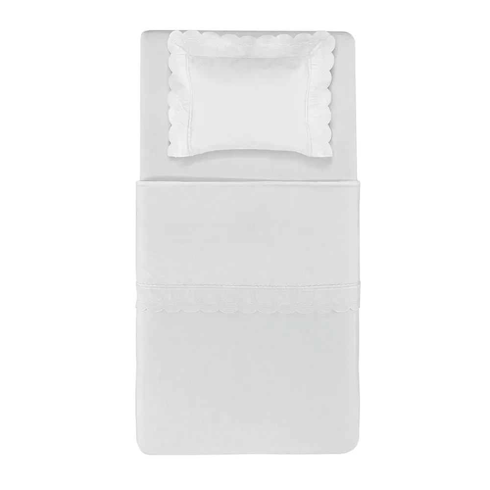 Jogo de Lençol 3 Peças Berço Bianchi Branco Trussardi - 79083263020930 - Imagem 3