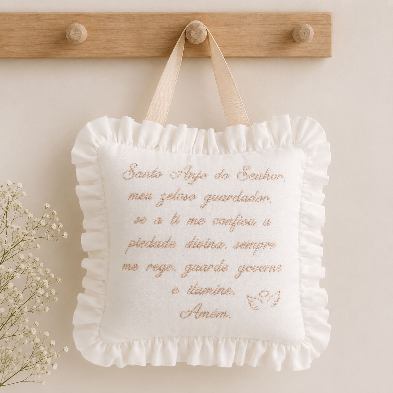 Almofadinha Santo Anjo de Pendurar