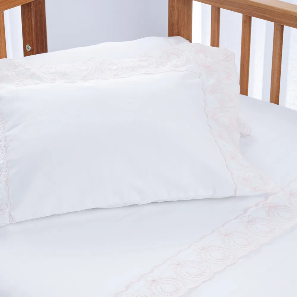 Jogo de Lençol 3 Peças Berço Olivia Branco Soft Nude - 79083263014946 - Imagem 4