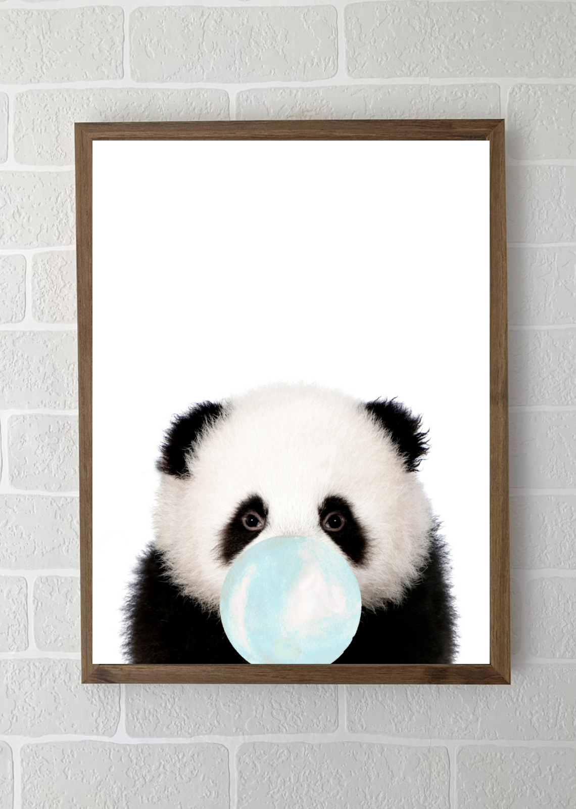 Quadros - Coleção Safari Chiclete Azul - Panda