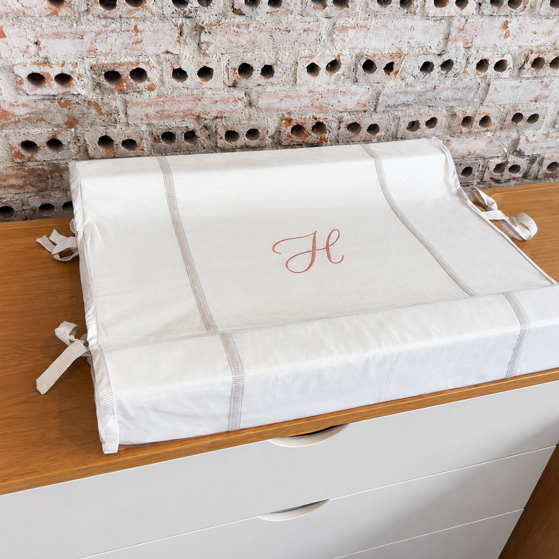 Trocador Americano em Sarja Off White - Coleção Fiore Fiorita - 79083263017411 - Imagem 1