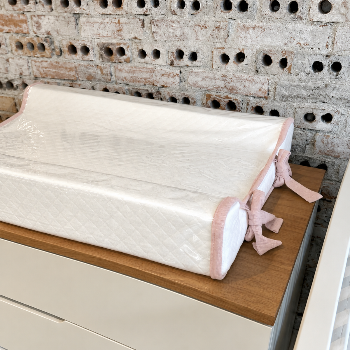 Trocador Americano em Malha Matelassada Off White - Coleção Basic Rosê Una - 79083263017824 - Imagem 1