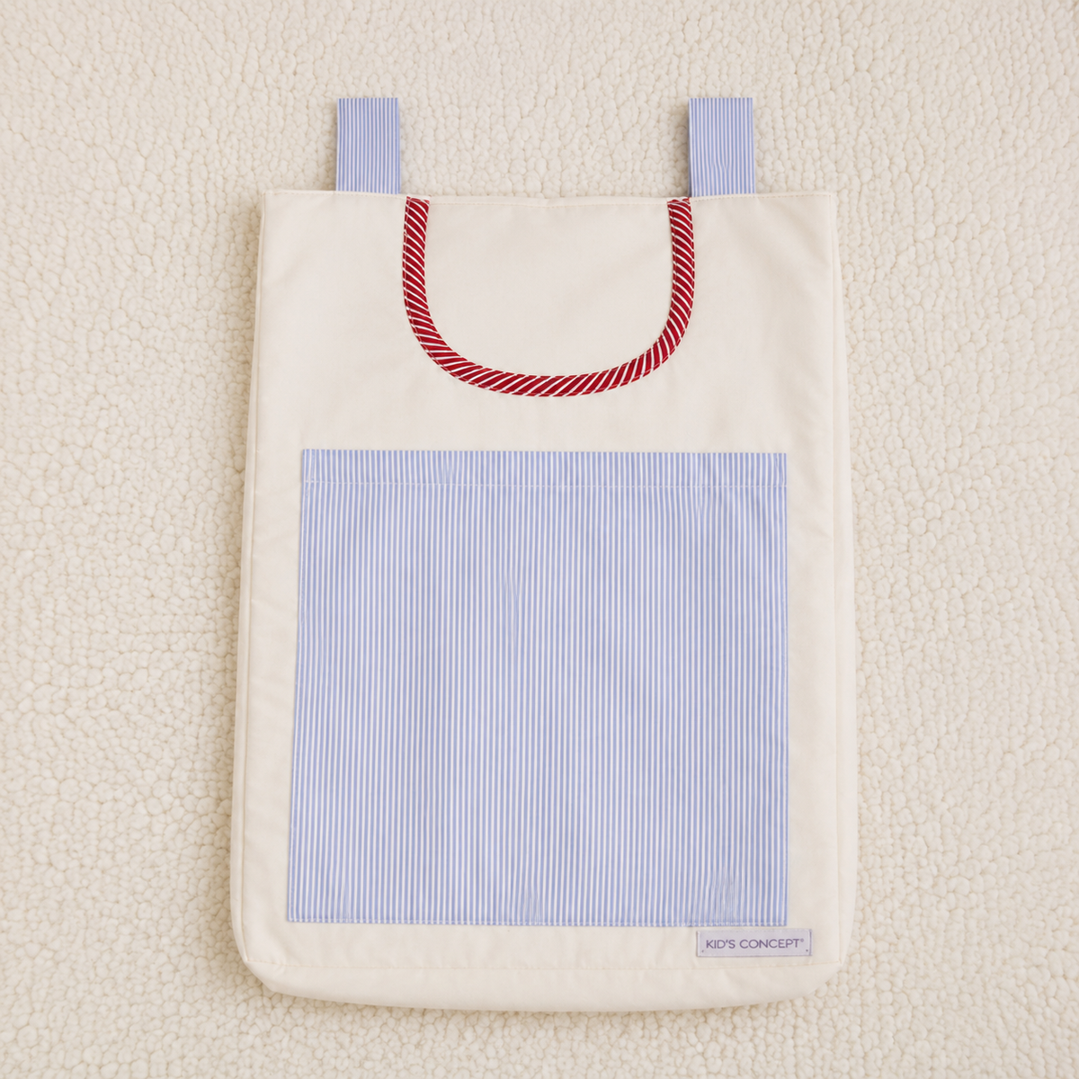Porta Fraldas em Sarja Off-White - Coleção Fiore Rosso Blue - 79083263017237 - 1 Bolso - Imagem 4