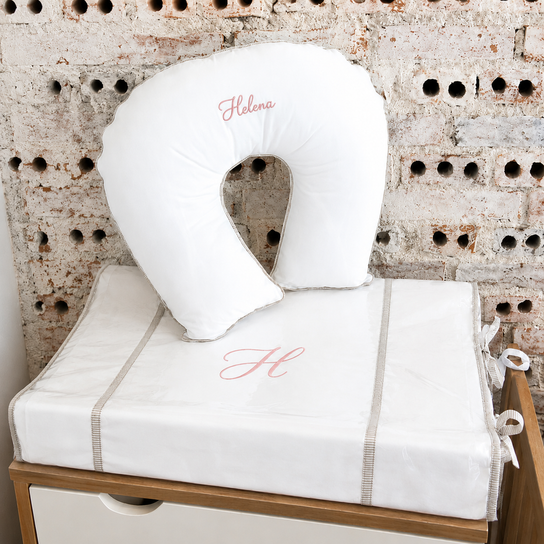 Trocador Americano em Sarja Off White - Coleção Fiore Fiorita - 79083263017411 - Imagem 1