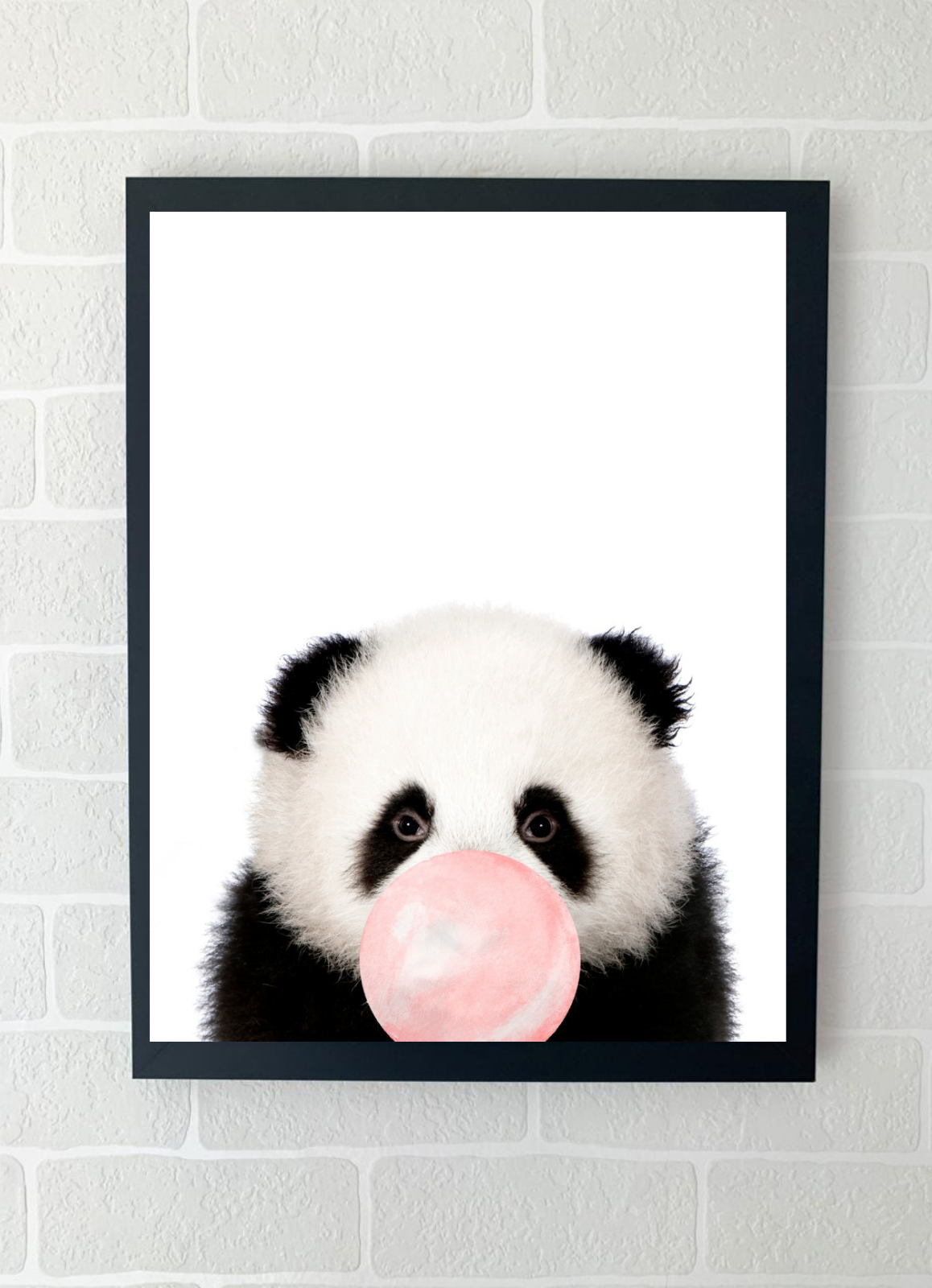 Quadros - Coleção Safari Chiclete Rosa - Panda