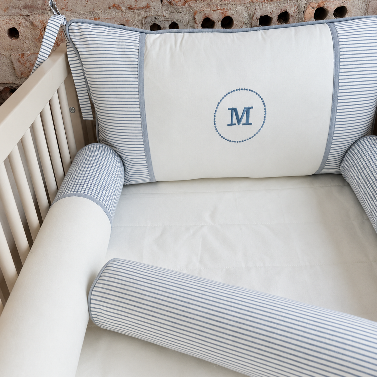 Kit Berço em Sarja - Coleção Mooi - Azul Jeans - 79083263019217 - Imagem 2