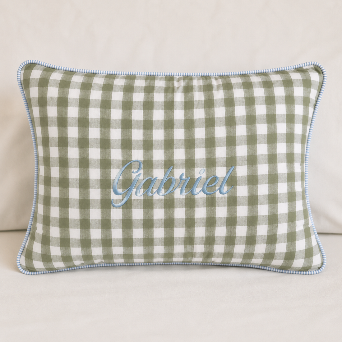 Almofada Decorativa Xadrez- Coleção Fiore Olivo - 79083263017329 - Imagem 1