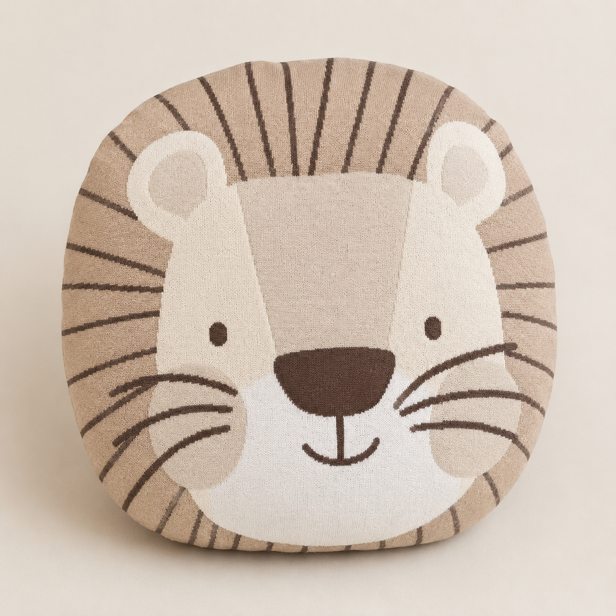 Almofada Decorativa em Tricô - Safari Leão - 79083263020527 - Imagem 1