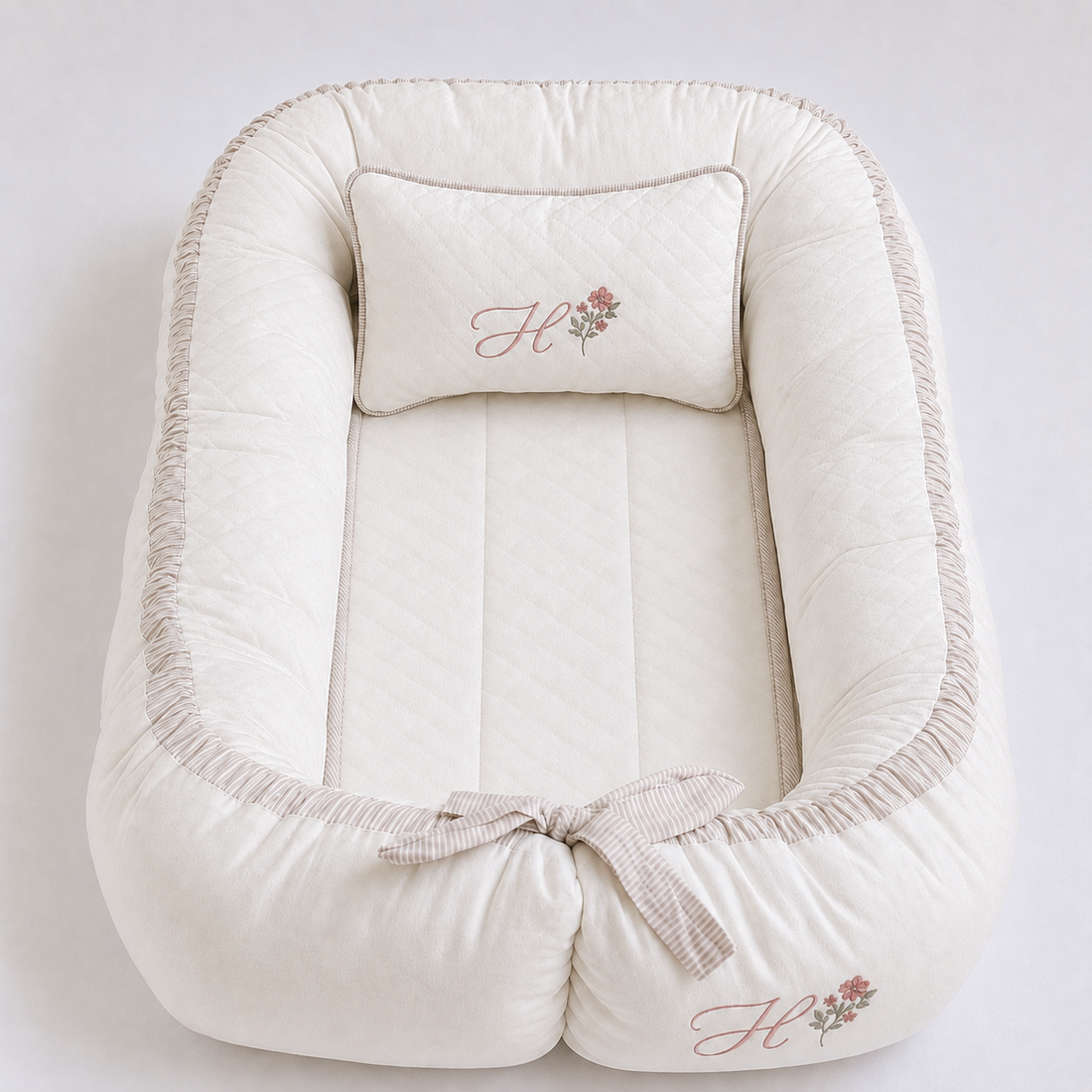 Ninho Redutor em Sarja Off White - Coleção Fiore Fiorita - 79083263017459 - Imagem 1