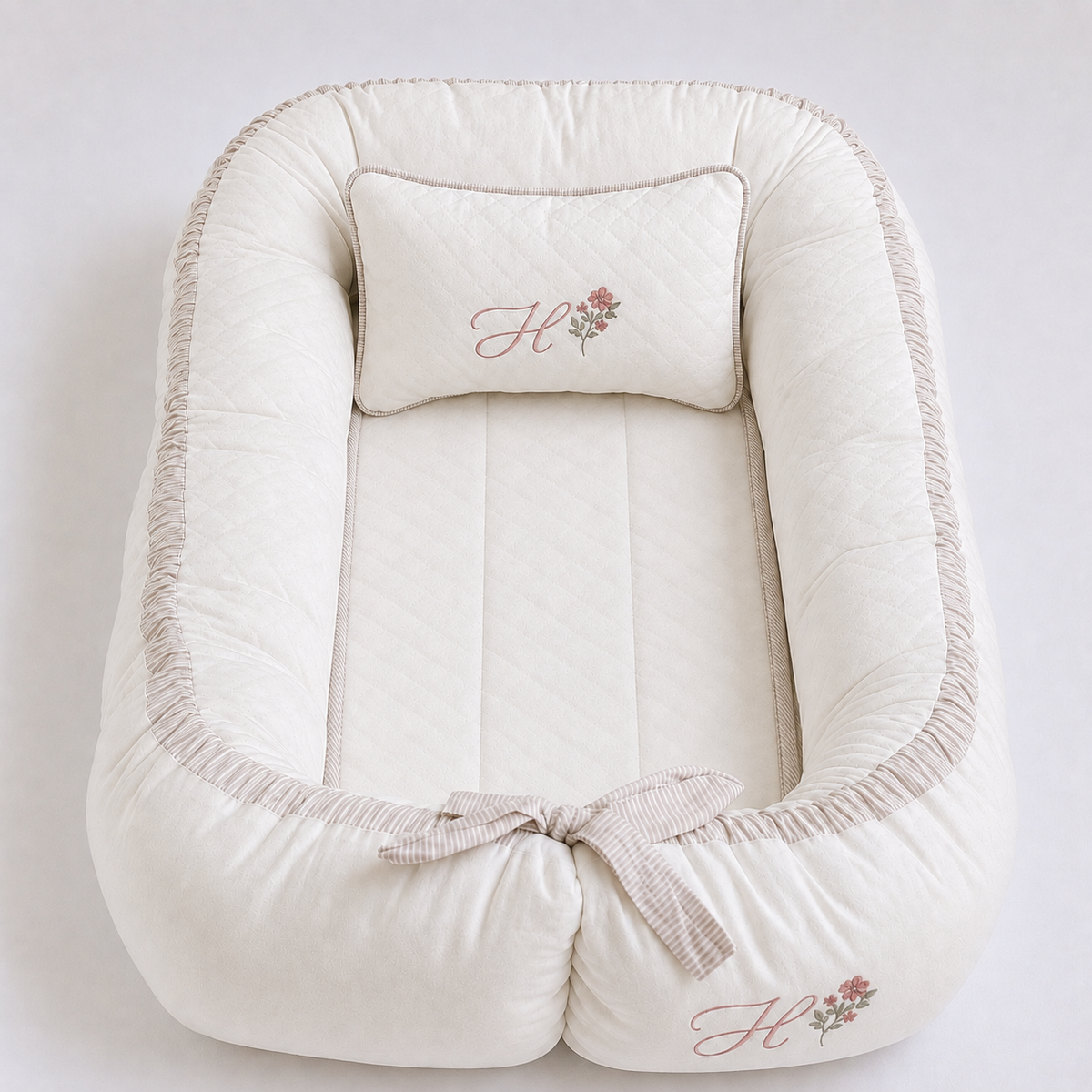 Ninho Redutor em Sarja Off White - Coleção Fiore Fiorita - 79083263017459 - Imagem 1