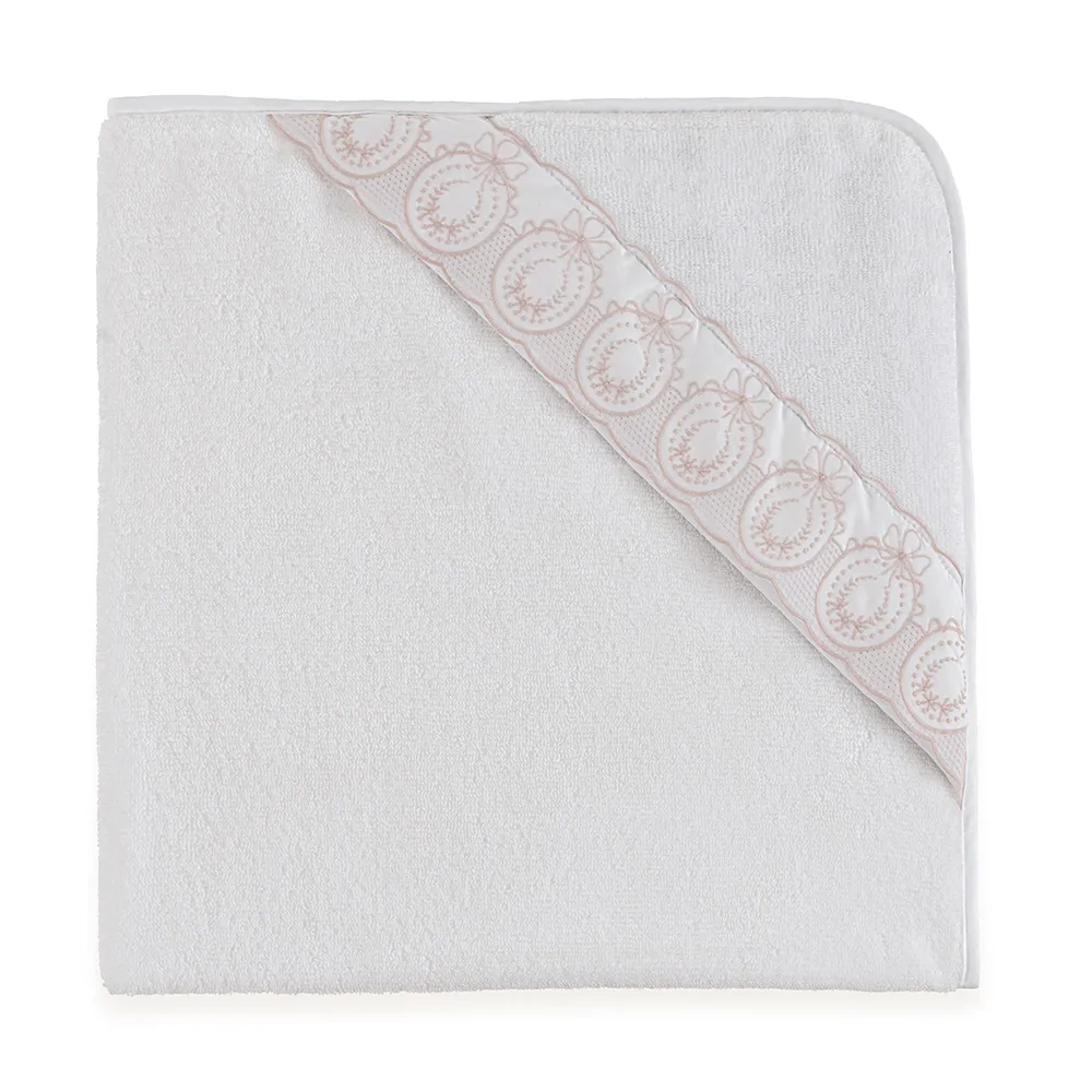Toalha de Banho com Capuz Olivia Branco Soft Nude Trussardi - 79083263014922 - Imagem 4