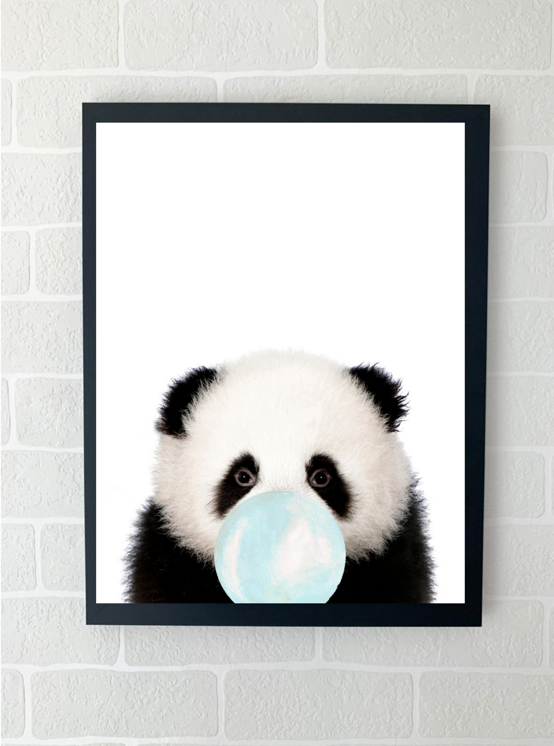 Quadros - Coleção Safari Chiclete Azul - Panda