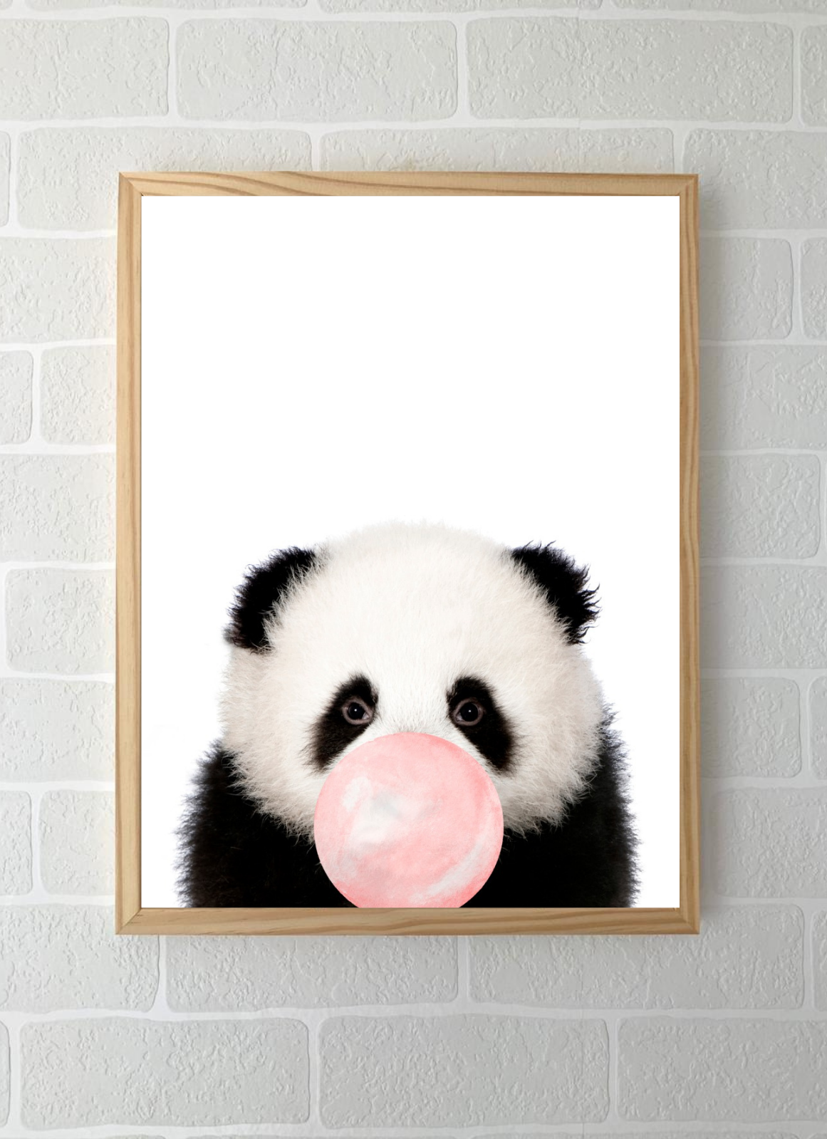 Quadros - Coleção Safari Chiclete Rosa - Panda