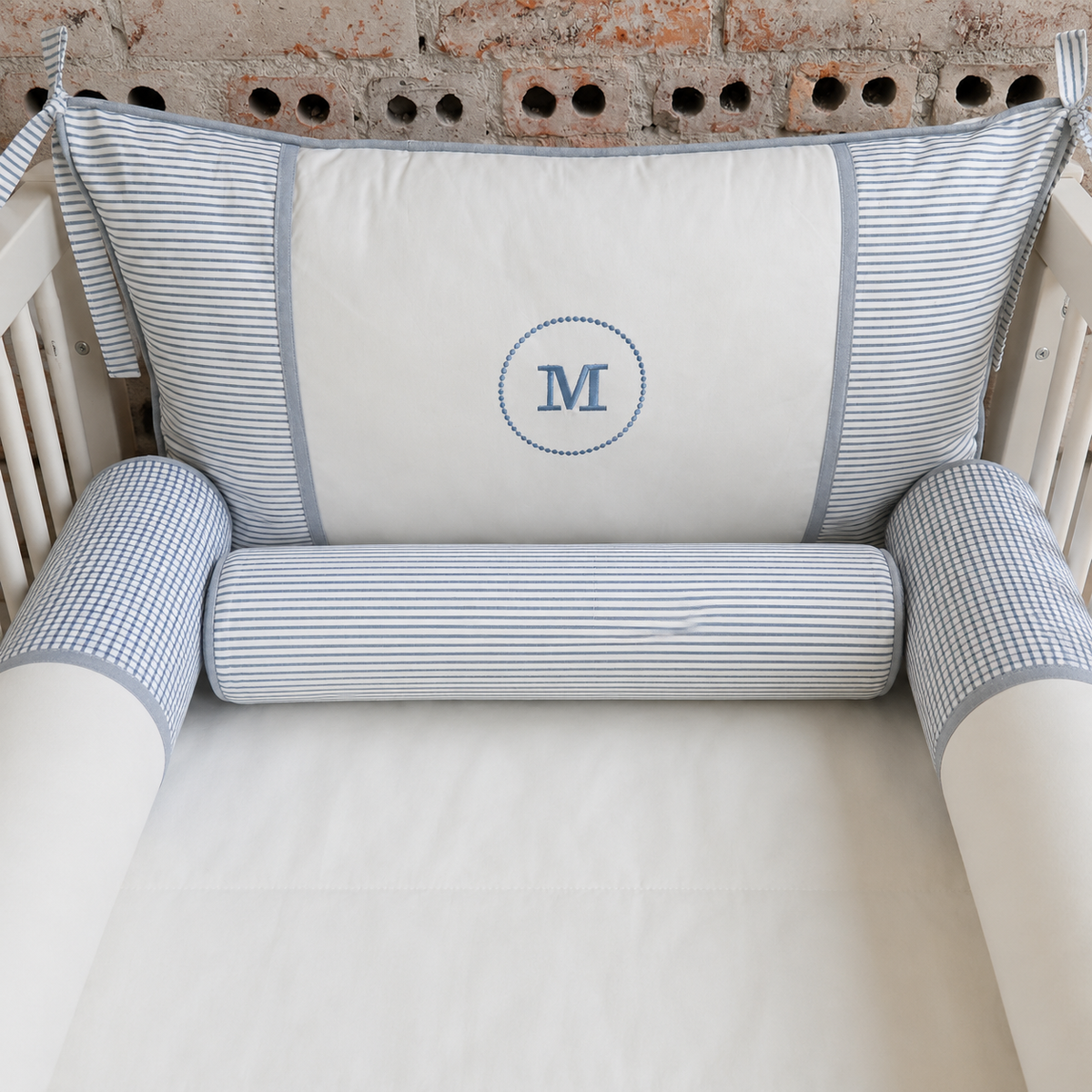 Kit Berço em Sarja - Coleção Mooi - Azul Jeans - 79083263019217 - Imagem 3