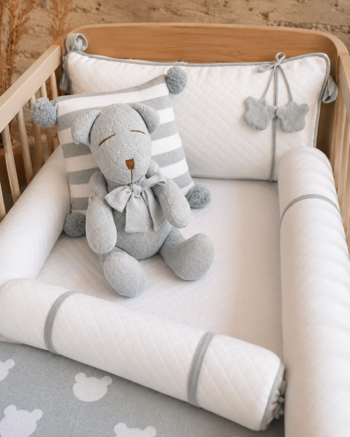 Urso Decorativo Nino em Trico - Azul Dream - 79083263019910 - Imagem 3