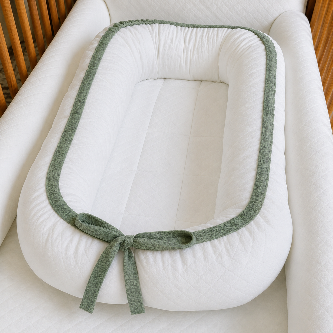 Ninho Redutor Malha Matelassada Off White - Coleção Basic Verde Plantação - 79083263017862 - Imagem 1